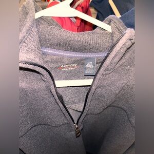 Arrow Men's Charcoal 1/4 Zip-Up Sweater